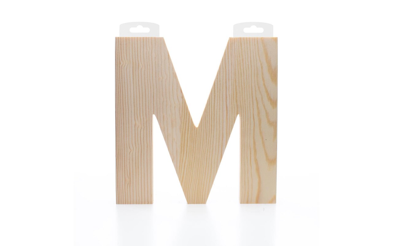 Hampton Art Wood Letter Chunky 8" M, Wooden Letters, Wood Letters, Wooden Letters Wall Decor, Large Wooden Letters, Wooden Letters 8 Inch, Small Wooden Letters for Crafts